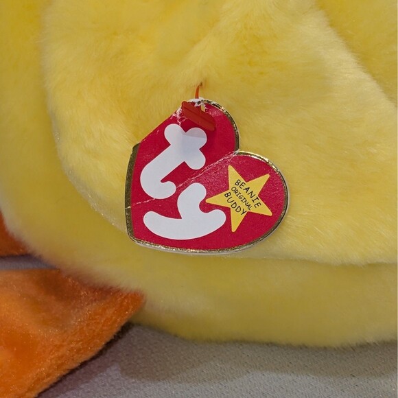 Lot of 2 TY Beanie Baby Birds Quackers Yellow Duck and Kuku White Cockatoo - Picture 4 of 14